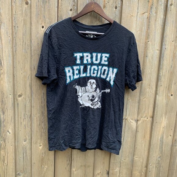 True Religion BIG LOGO T Shirt Large - Picture 2 of 4